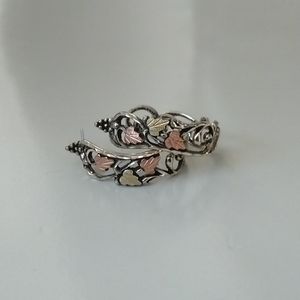 Vintage Rose Gold and Silver Earrings